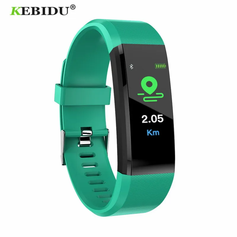 

kebidu Bluetooth ID115 plus Wristband Smart Watch Heart Rate Tracker Remote Camera Bracelet LCD Wristband For Android iOS Phone