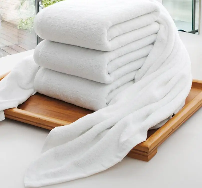 Wholesale 3 pc/lot Pure cotton hotel hotel special white bath towel swimming pool sports event beauty body towel