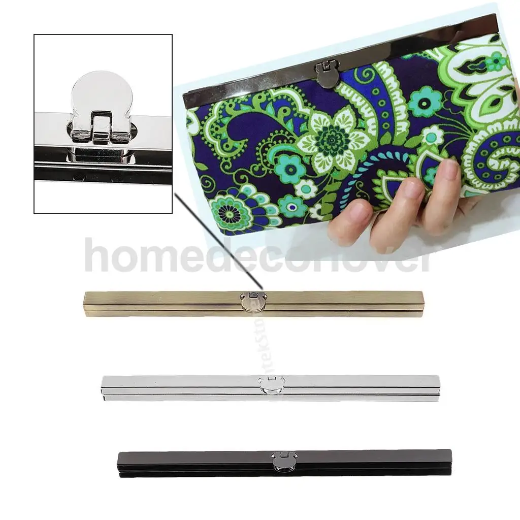 19cm Metal Purse Frame Wallet Clasp Fastening Bag Handle DIY Accessories High Quality Electroplated Alloy