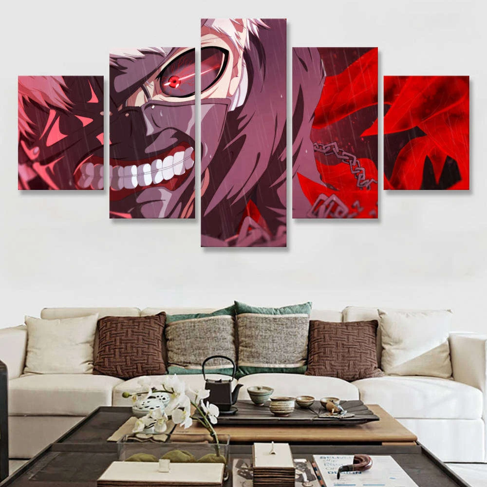 Tokyo-Ghoul-Ken-Kaneki-5-Panels-Canvas-Art-Wall-Decor-Paintings-for-Bedroom-Decoration-A2285 (1)