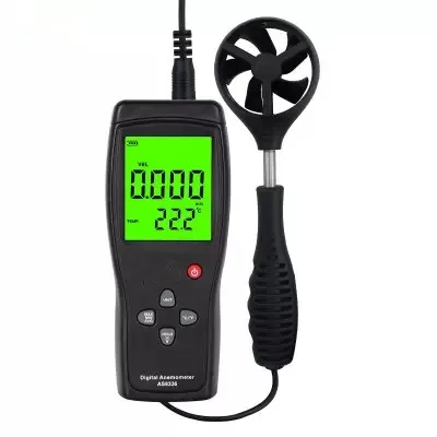 

New High Quality&Precision 0.3-45M/S Digital Anemometer Wind Speed Meter AS856 Handheld Anemometer Thermometer Air Speed Tester