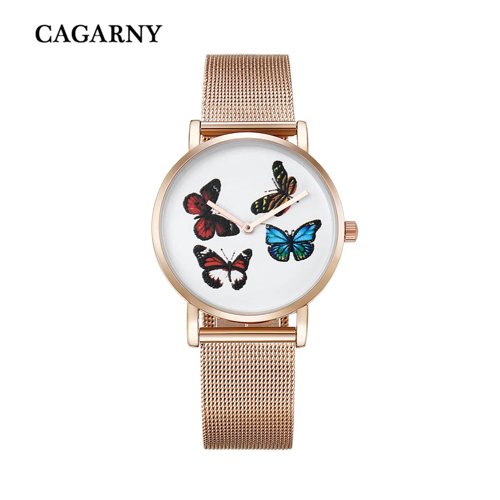 rose gold watch for women luxury brand cagarny womens quartz watches girl watch drop shipping (9)