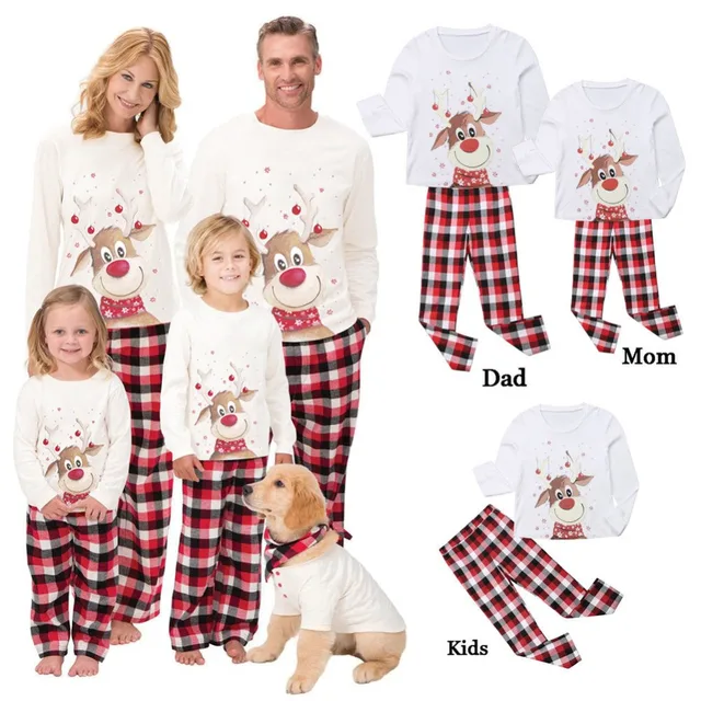 2Pcs Family Matching Christmas Pajamas Set Reindeer