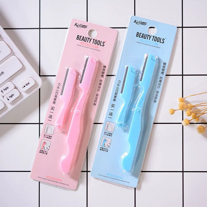 

Keli Brand 1+1 Double knife Beauty and eyebrow trimming Scraping eyebrow knife