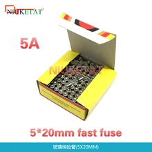 100 шт./кор. 5*20 мм 5A 250V Предохранитель стеклянный 5*20 F5A 5000mA 250V Стекло предохранитель 5 мм* 20 мм и