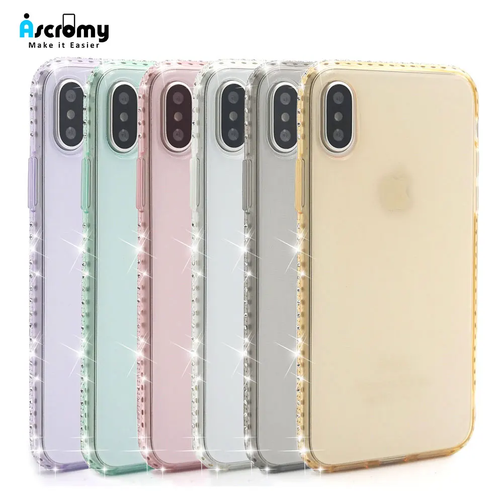 Ascromy For iPhone XS Max Case Glitter Luxury Transparent Silicone Cute Cover For iPhone XR X S 8 Plus 7 6 6S Girls Accessories (1)