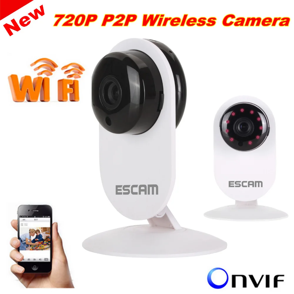 ESCAM Ant QF605 Mini Wireless IP Camera Support WIFI/ONVIF Two Way Audio with Motion Detection 3.6mm Lens With P2P TF Card Slot