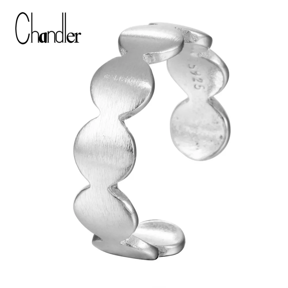 

Chandler Lovely Brushed Plain Ring Simple Opal Shape Stackable Open Anillos For Women Kids Geometric Homme Bijoux