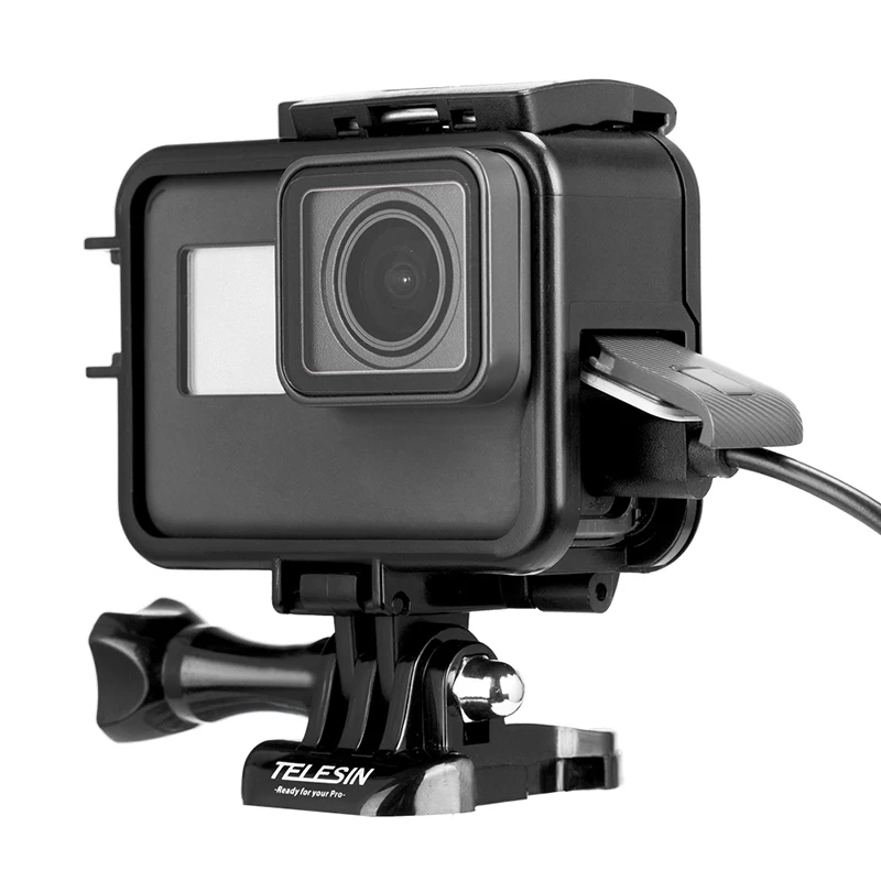 Защитная Вертикальная рама TELESIN, стандартная рамка для gopro hero 7 6 5 black gopro7 go pro 7, аксессуары