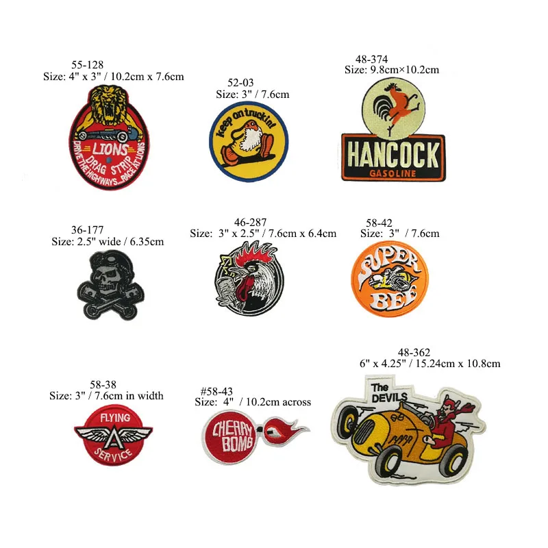 

THE DEVILS Flying patch badge wings gasoline ROCKABILLY ROOSTER LIONS DRAG STRIP RACE JACKET BACK fabric applique clothes
