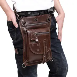 Мужская винтажная сумка-мессенджер из натуральной кожи на ремне, военная поясная сумка, мотоциклетная Сумка-Топик, Мужские поясные сумки