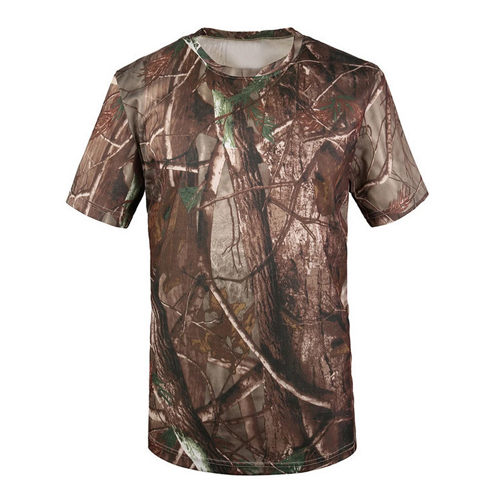 ELOS-новая уличная камуфляжная футболка для охоты, Мужская сухая Спортивная камуфляжная футболка для лагеря, Тройники-дерево, камуфляж XL
