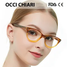 OCCI CHIARI Женские оправы и очки градиентные очки для близорукости Ацетат Ручной работы подарок Новая мода Красный Фиолетовый W-CARY