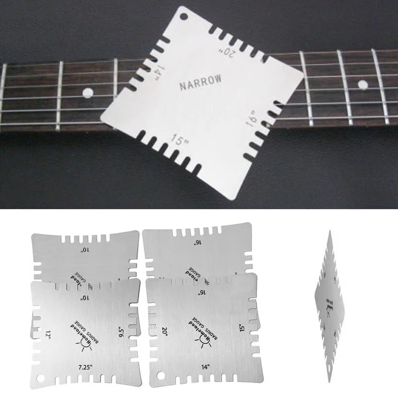 4 шт. гитара зубчатый радиус измерительные приборы гриф измерительные инструменты для lutier