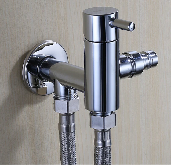 double use Brass Garden Faucet Brief chrome bib cocks faucet washing