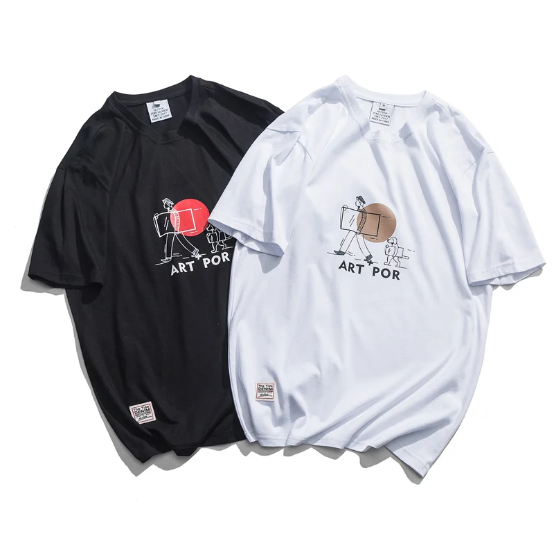 

Harajuku Personality Hip Hop Print T-shirts Men Streetwear Print 2019 Fashion Summer Mens Tops Tees Polyester Casual Male A651