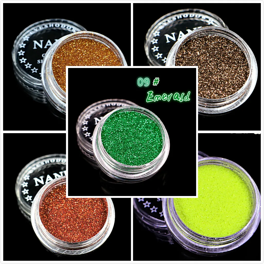 

1 Box Emerald 23 Color Glitter Eyeshadow Powder Pigment Mineral Spangle Smooth Makeup Cosmetic Set Waterproof Long-lasting