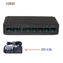 108W 8 Порты и разъёмы POE коммутатор Ethernet 24V 4.5A адаптер 100M сетевой камеры IP NVR Uplink сетевые коммутаторы 6 PoE концентратор