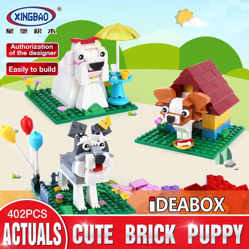 

Xingbao 18002 Funny Brick Cute Animal Dog Sets Compatible LP Building Bricks Blocks Educational Toys For Children As Gifts