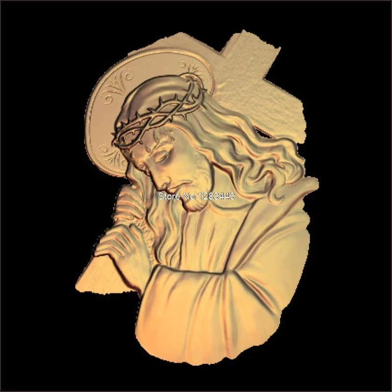 5pcs Jesus_Christ's head 3d model STL relief for cnc STL format  Jesus 3d Relief Model STL Router 3 axis Engraver ArtCam