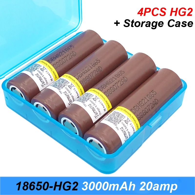 

battery 18650 hg2 3000mAh 20amp fit for ijoy tesla electronic cigarette batteries for screwdriver with case turmera 18650 j12