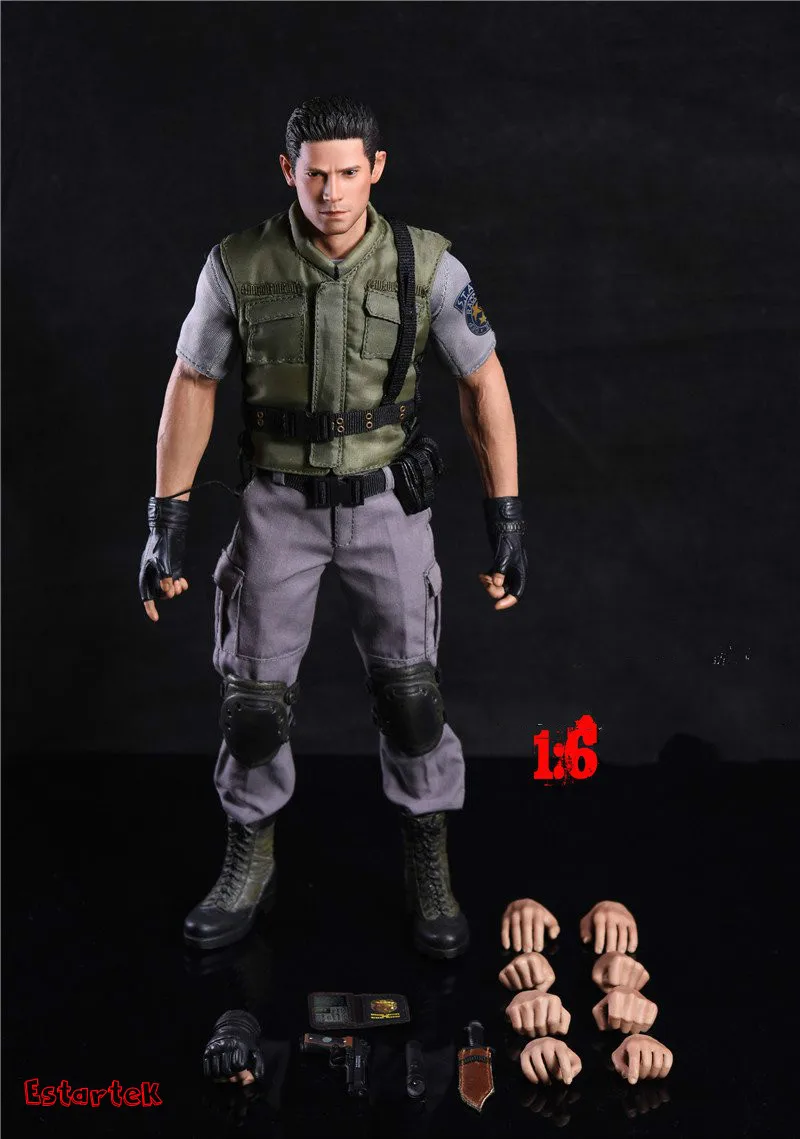 

[ESTARTEK] ZCtoys 1/6 Biochemical Police Chris Redfield Zombie Police Officer 12inch Collectible Action Figure