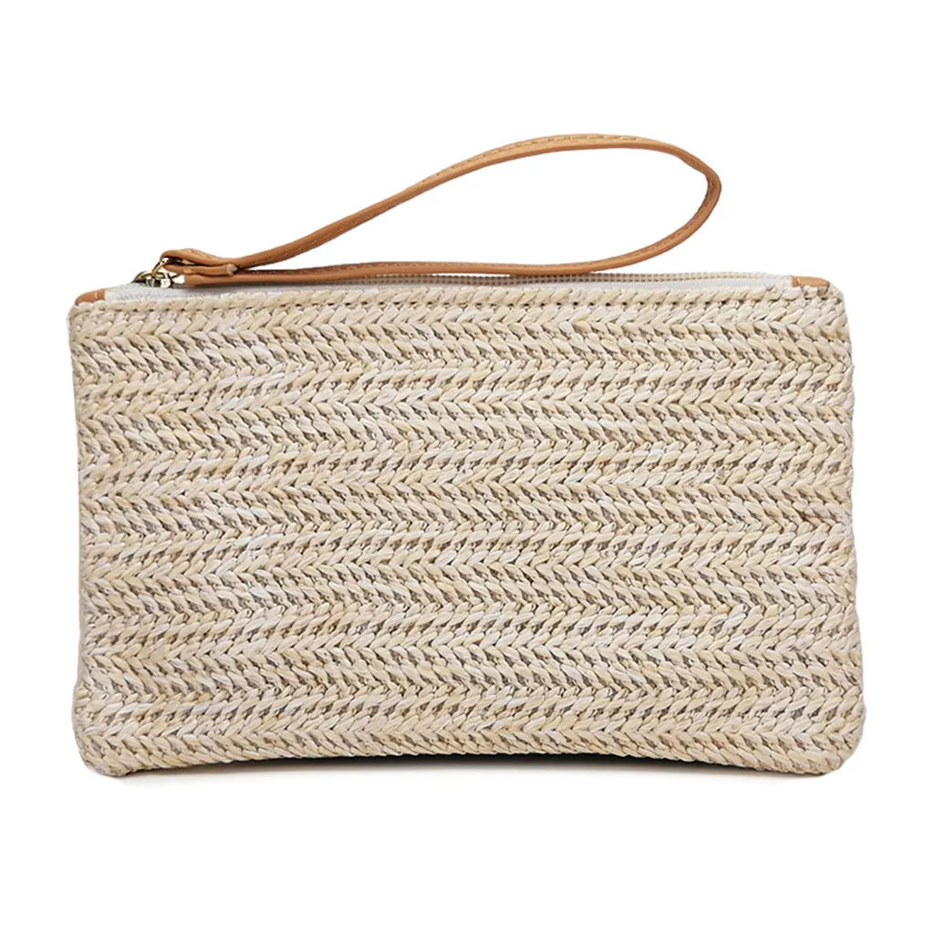 Women's Wallet Women Fashion Summer Style Handbag Bucket Shape Solid Weaving Bag Zipper Card Purse Female Mini Leather | Багаж и сумки