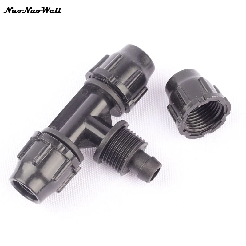 

4pcs NuoNuoWell 8/11mm Garden Hose Thread Lock Equal Tee Connector Micro Drip Irrigation System Parts Fittings Pipe Splitters