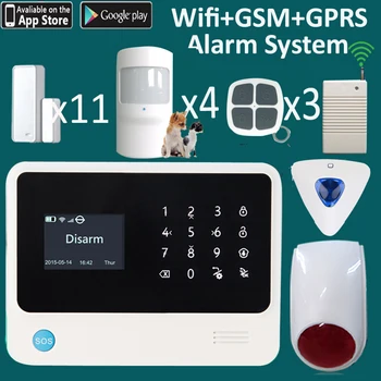 

Russian language menu Russia gsm & wifi two-in-one security intruder alarm system for home G90B PLUS