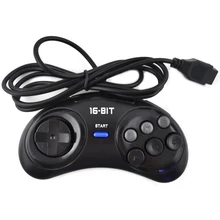 1 Uds. 2 uds. Controlador de juego para SEGA Genesis para controlador de mango de 16 bits 6 botones Gamepad para SEGA MD accesorios de juego