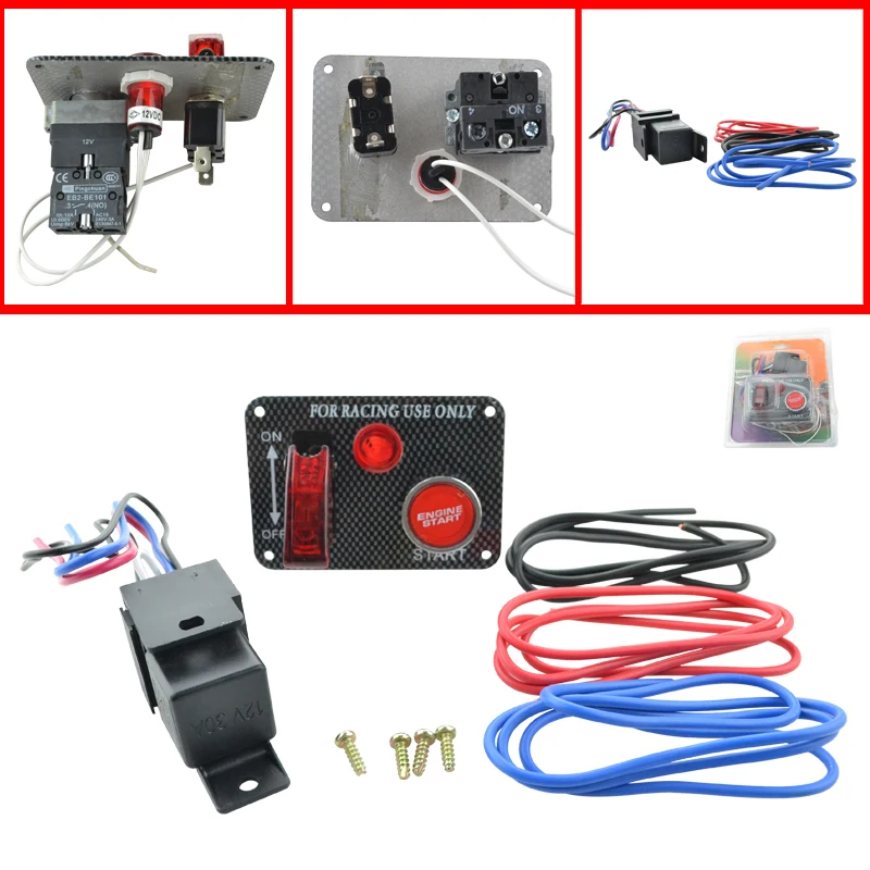 Buy Auto racing Switch Panels red cover toggle switch