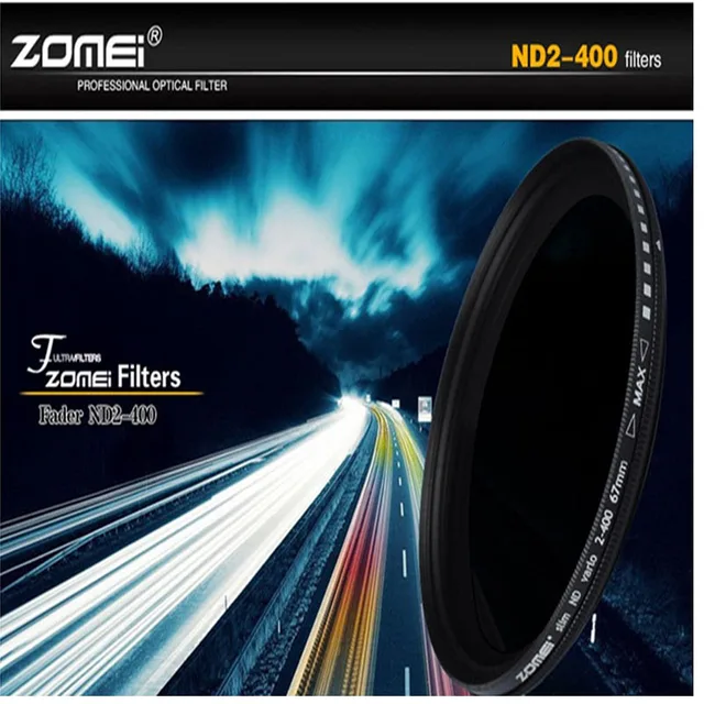 Special Offers Zomei 49/52/55/58/62/67/72/77/82mm Adjustable Neutral Density Fader ND Filter ND2-400 Variable Filter for Canon Nikon SLR Camera
