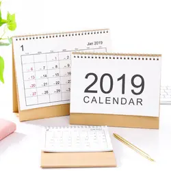 Новый 2019 год простой календари Творческий стол стоя бумага multi Органайзер расписание планировщик книга Calend