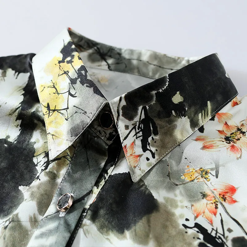 AYUNSUE 2018 Spring Fashion 92% Silk Blouse Office Women's Shirt Long Sleeve Women Tops Blouses Plus Size blusa feminina YQ1072