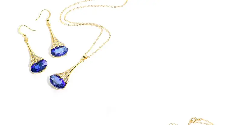 AYAYOO Gold Color Jewelry Sets For Women African Beads Jewelry Set Nigerian Wedding Fashion Necklace Set Jewellery Party Gift (4)