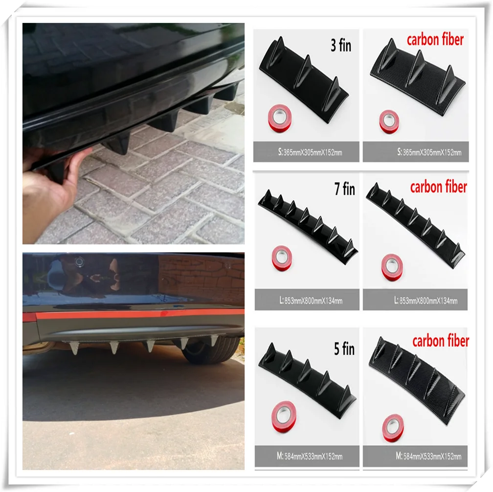 

car Rear Bumper Lip Fin ABS air shark for Jeep Liberty Trailhawk Commander Hurricane Gladiator Renegade Cherokee Wrangler