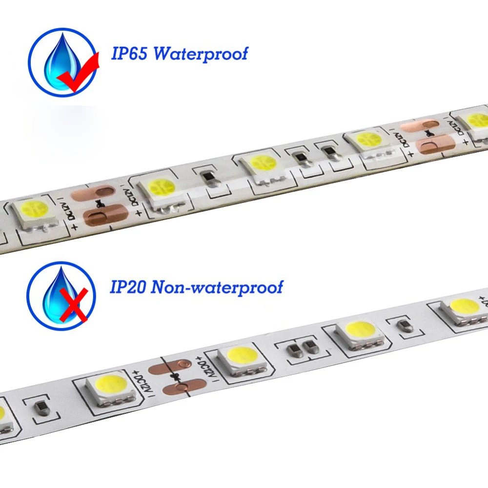 Светодиодный светильник DC 12 В Гибкая Диодная лента SMD2835 5050 RGB 24Key 44Key полный комплект питания водонепроницаемый 1 м 2 м 3M 4M 5 м светильник ing