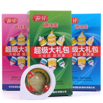 6 unids/caja mujer punto G estimulador Vaginal preservativos para adultos sexo Extra sensible pene de canalé de manga de puntos condón con pinchos 2 6 unids/caja mujer punto G estimulador Vaginal preservativos para adultos sexo Extra sensible pene de canalé de manga de puntos condón con pinchos 2