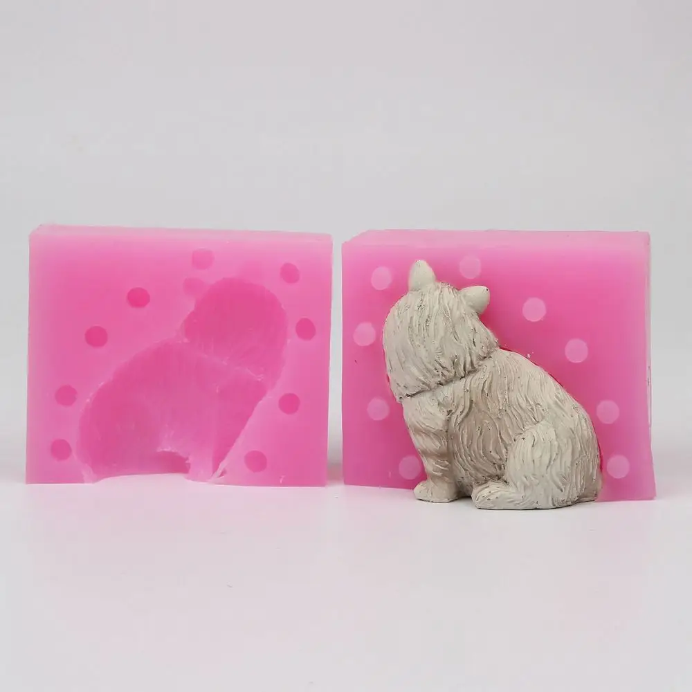 3D кошка силиконовые формы для мыла милый котенок глина формы штукатурки формы для выпечки тортов