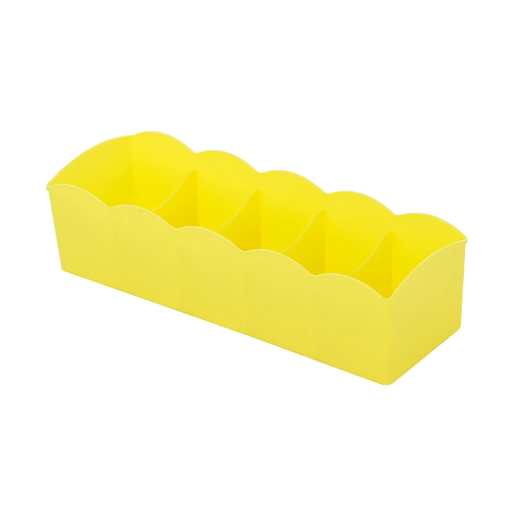 

1Pc Multi-Function 5 Grid Sorting Box Underwear Storage Box Plastic Desktop Drawer Classification Stackable Storage Organizers F