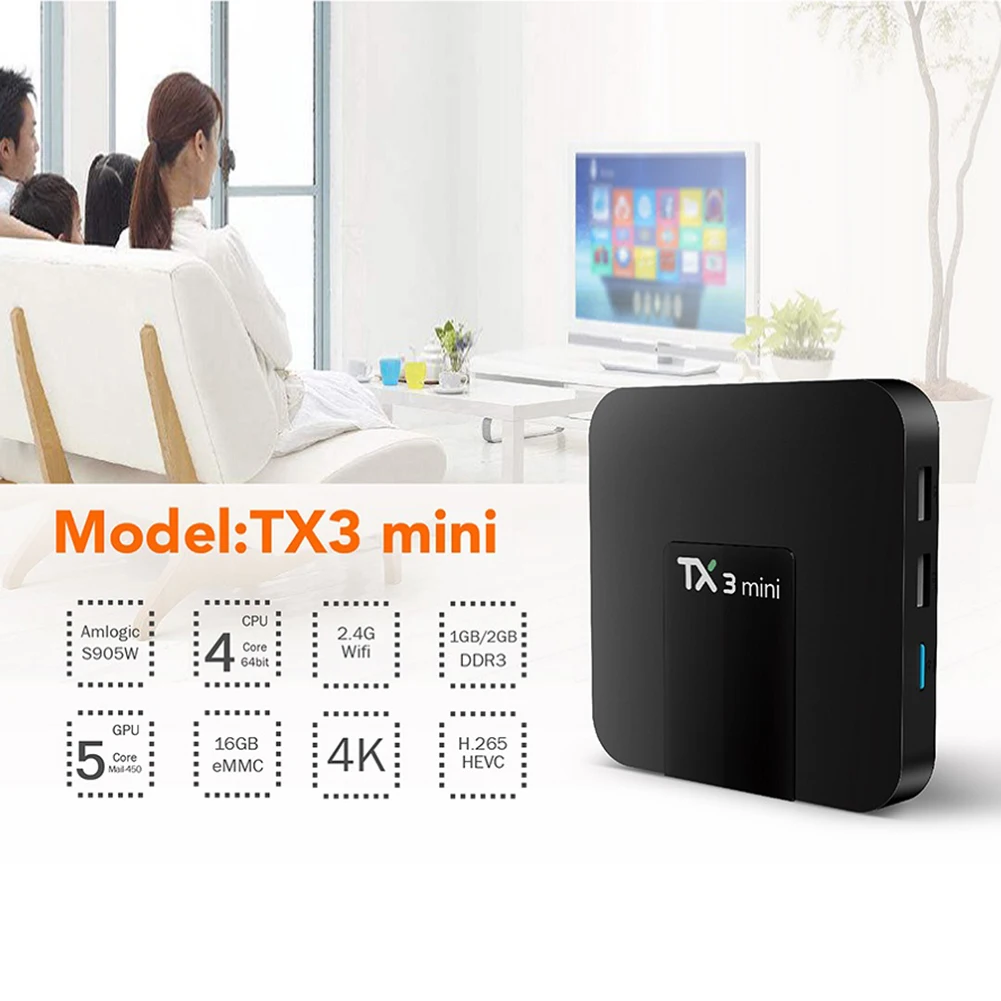 

2019 new home TX3 mini Android 7.1 Smart TV BOX Amlogic S905W Quad Core Set top box H.265 4K WiFi Media player TX3mini 1GB 8GB