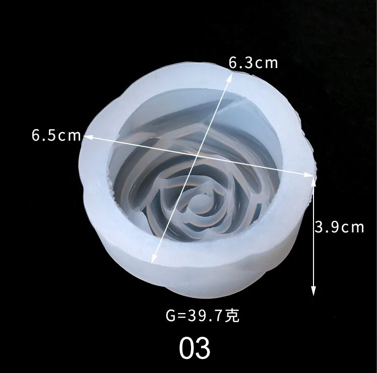 Большой 3D Мульти Стиль формочка для силиконовой подвески цветок розы смолы Силиконовые формы ручной работы DIY эпоксидная смола для изготовления ювелирных изделий формы смолы - Цвет: 3
