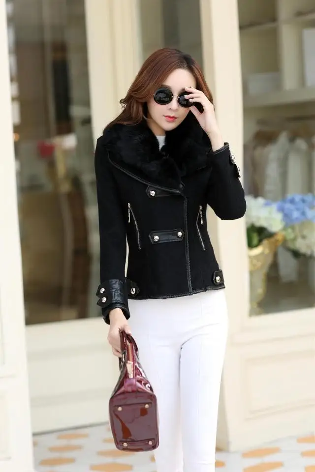 LIVA куртка-бомбер женская коричневая шерстяная тонкая короткая куртка с длинным рукавом пальто размера плюс верхняя одежда топы с карманами
