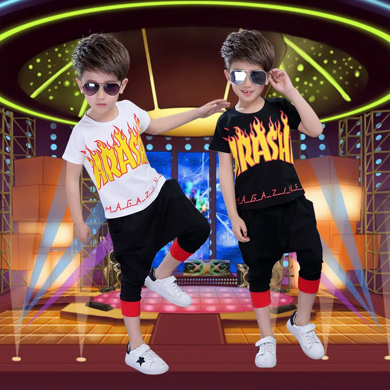 New Children Hip Hop Stage Wear Clothing Set Jazz Dance Costumes Girls Street Dance Sequins Show Clothes Modern Child (2)