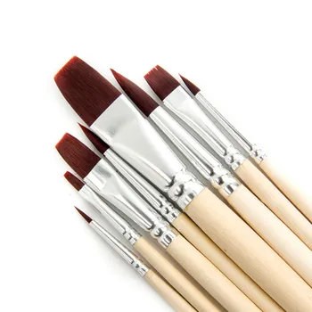 

france 8 brown nylon watercolor brushes watercolor pen water powder oil painting acrylic nail art brush suit stationery