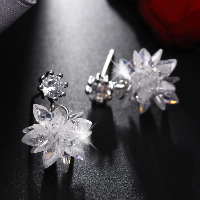 Ice And Snow Ice Crystal Zircon Shining Stud Earrings Fashion Earrings