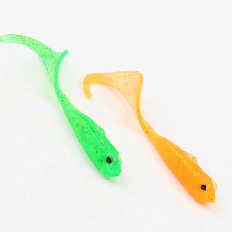 

HOT !  1PCS   Soft Bait 8cm 4g Single Tail Grub Minnow Fishing Lure isca artificial DDW02