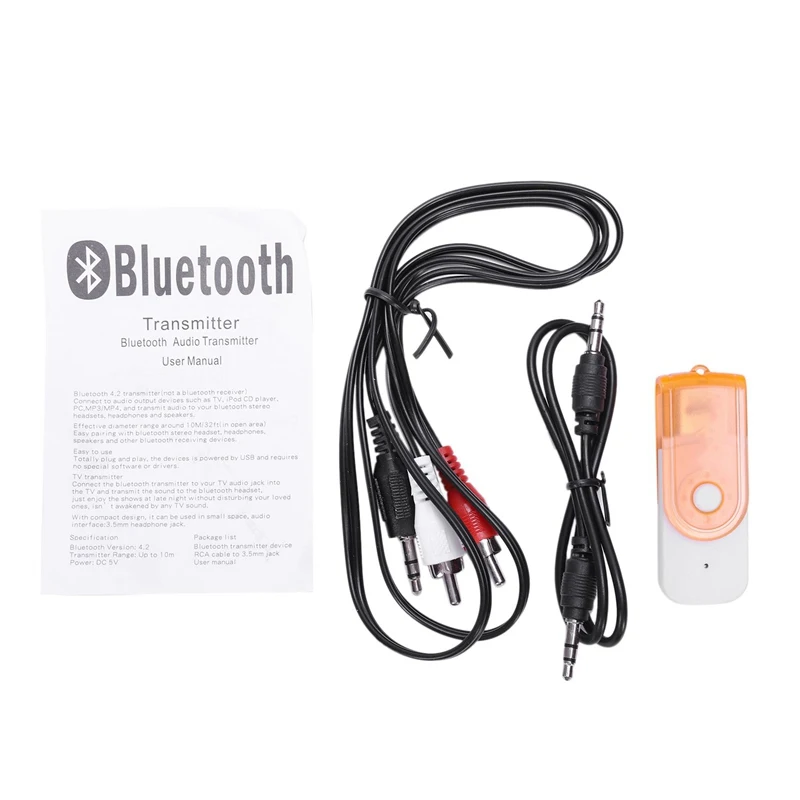 Bt13 Bluetooth аудио передатчик 3.5Aux 2,4 Мбит/с 50 см Bluetooth 4,2 автоматический поиск подключения английская ОС для ТВ компьютера Bluetooth