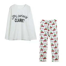 4 Женская и мужская футболка с длинным рукавом, топы, блузка, штаны, Рождественский комплект, семейная одежда, повседневная Милая зимняя одежда с круглым вырезом