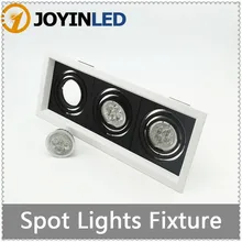 3 шт. квадратный с задней кольца монтажный комплект черный металлический чехол gu10/mr16 прожектор Светодиодный светильник/Держатели
